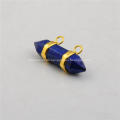 Sterling Lapis Lazuli Hexagon Doppelkegel Anhänger Mode Accessoires Schmuck